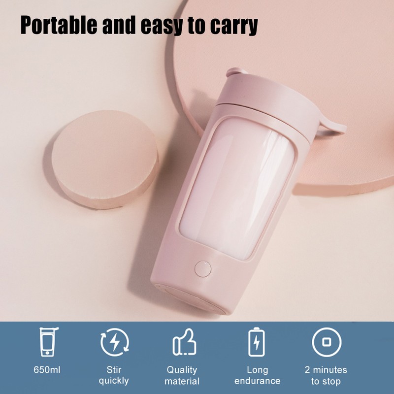 USB Charging 650ml Portable Automatic Household Blender Mixing Stirring Cup