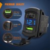 Nilight Rocker Switch Style USB Charger LED Voltmeter Quick Charge