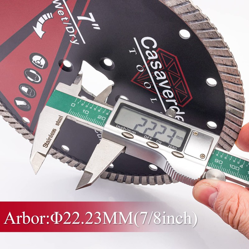 Casaverde 7" Diamond Granite Blade Turbo Blades Cutting for Granite