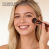 ACMEBEAUTY Angled Foundation Brush for Liquid Cream Blending, Brown, 1Pcs