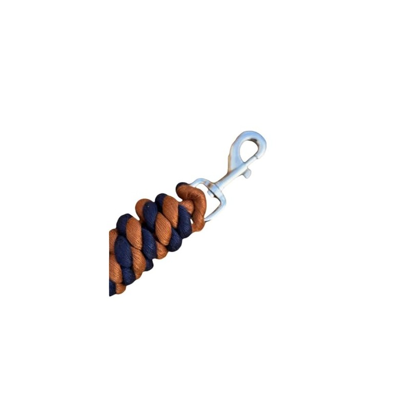 Cotton Lead Rope for Horse, 2 Metres, Replaceable Robust Trigger