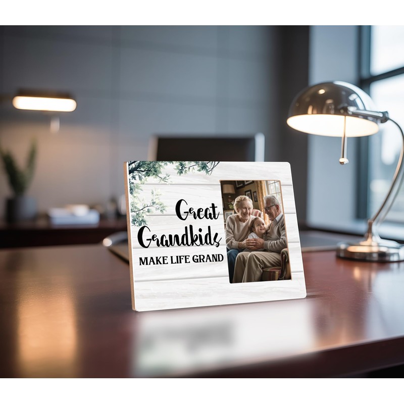 Great Grandparents Picture Frames,Great Grandkids Make Life Grand Wood Photo