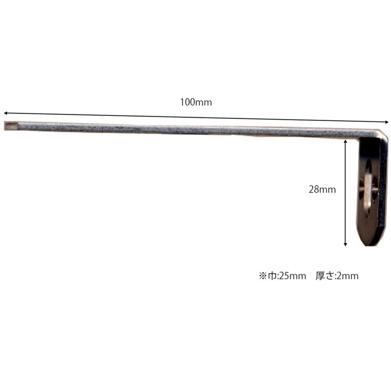 Wake Industry BS-728 Auxiliary Metal Fittings, Stainless Steel NO106, 30X100