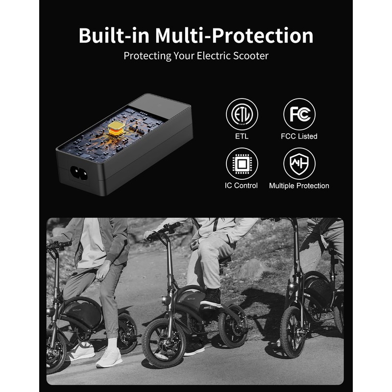 VHBW 42V 2A Electric Bike Charger for DYU D3F, King750,