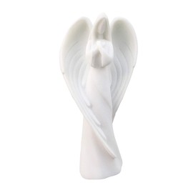 Artgenius Antique Sympathy Angel Statue,8.8" Sandstone Angel Figurines and Statues,Remembrance Angel Figurine for Decor,Memorial Gift (White)