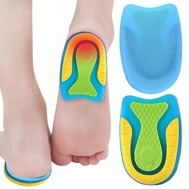 VERALY.MX Plantilla Talonera Calcáneo Gel Plantilla Ortopédica Cansancio Espolón Cuidado de los Pies Multicolores Capas Amortiguación Deporte Caminata Inflamación Plantar Tendinitis (3 Pares)