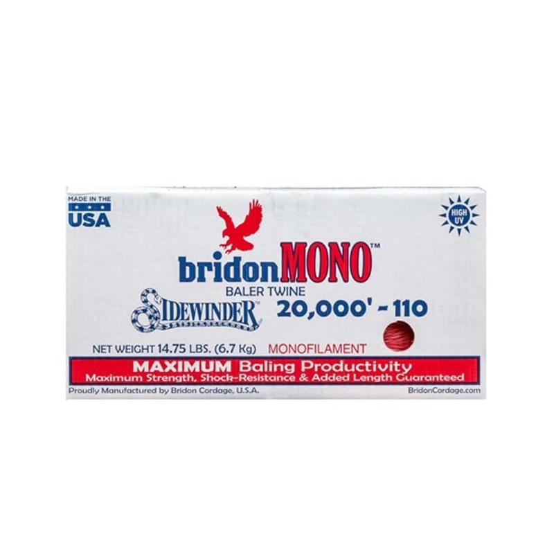Bridon Max Monofilament Red Hay Baling Twine, Sidewinder 110 Pound