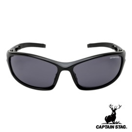Captain Stag CS-S008-2-EH-72 Sports Sunglasses, Men's Sunglasses Case, Plastic Frame, Black