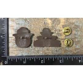 Vintage Pin Set Of SMOKEY THE BEAR Prevent Wildfires Lapel Hat Pins Plastic