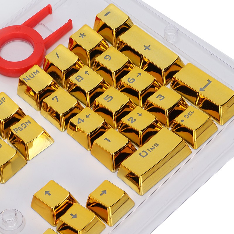 104Pcs Keycaps Metallic Durable Stable TwoTone Translucent Backlit Mechanical Keyboard