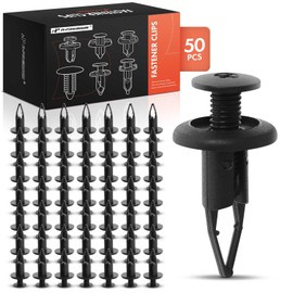 A-Premium 50PCS Nylon Bumper Cover Push Type Clip Retainer Screw-Type with Closed End Compatible with Toyota Camry 1998-2013, Corolla Avalon 1998-2014, Solara 1999-2008 - For 9mm Hole