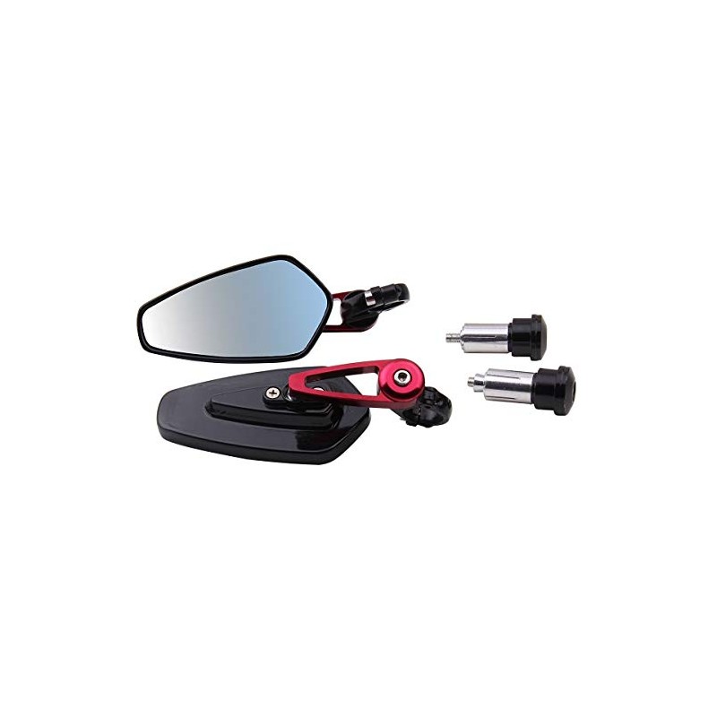 MotorToGo One Pair Red Stem Black House CNC 7/8" Handlebar