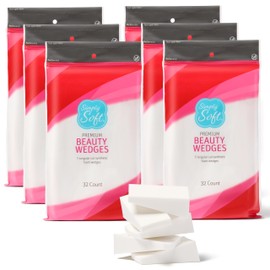 Simply Soft Premium Beauty Wedges, 192 Count, Blend & Smooth Cosmetics, Precise Edges, For Makeup Application or Removal, Foundation, Blush, Eye Shadow, Latex-Free Skin Care