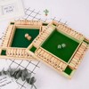 Shut The Box Dice Game 1-4 Players,Classic 4 Sided Wooden