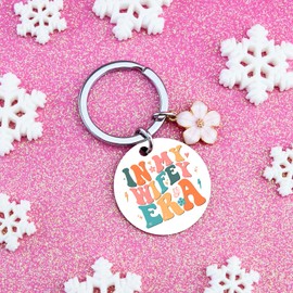 Wifey Gifts In My Wifey Era Keychain Wedding Engagement Christmas Gifts for Wife Bride To Be Gift for Wife Unique Birthday Anniversary Presents Bridal Shower Bachelorette Sweetest Day Gift for Her
