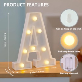 SKYPHAROS LED Marquee Letter Lights, Small Light Up Marquee Marry ME Sign, Decorative LED Alphabet Lamp, Battery Operated, Warm White Letter Sign for Proposal Decoration