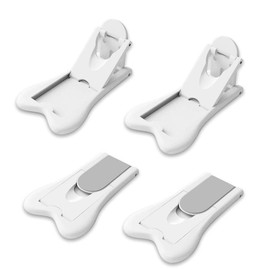 Baby Guard, Set of 4, Sliding Door Lock, Window Stopper, Sliding Door Lock, Child Safety Lock, Baby Protection, Prevents Door Opening, Finger Scissors, Scissors, Prevents Scratches and Tampering Prevention, Security Measures, For Kids, Pets, 2.8 x 1.6 in