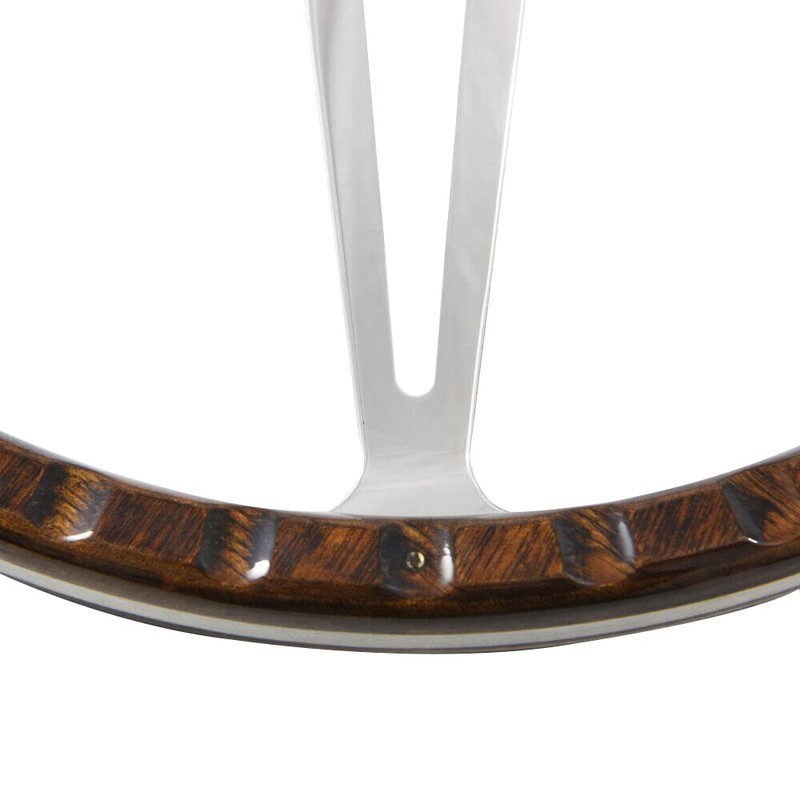 14'' Classic Riveted wooden steering wheel with 6 bolt and