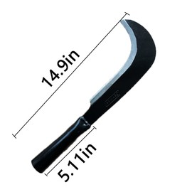 Elegital Kana Hoe 217 Japanese Garden Tool - Hand Hoe/Sickle is Perfect for Weeding and Cultivating. The Blade Edge is Very Sharp. (Beijing-026)