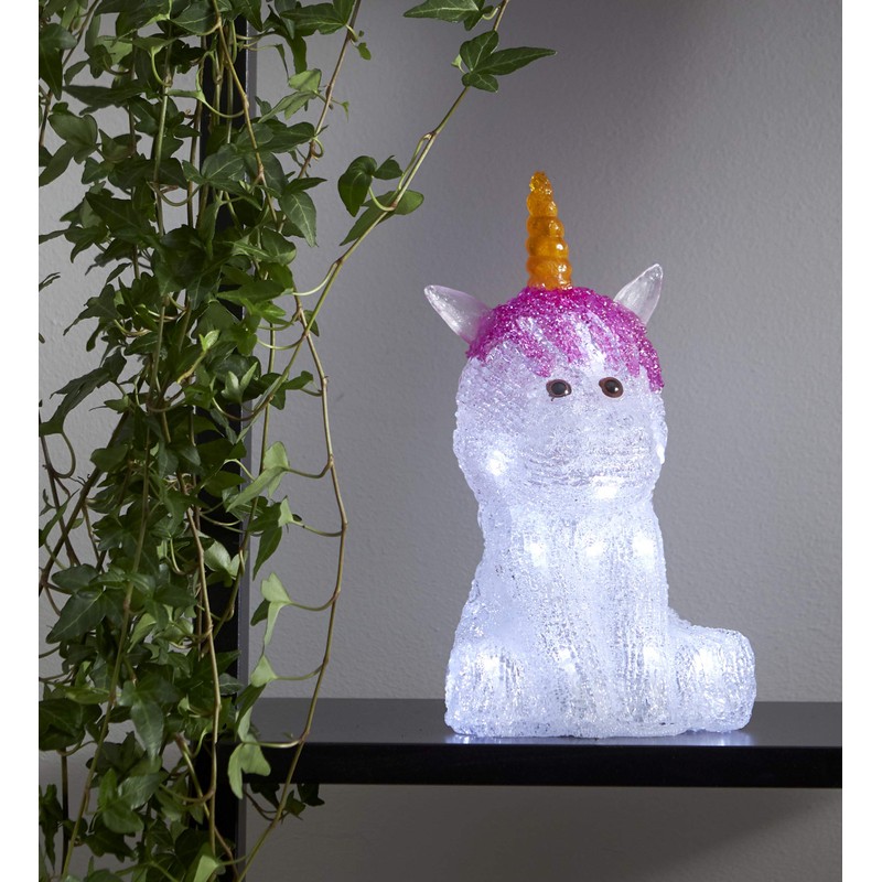 Star Crystaline LED Acrylic Figurine, Acrylic, White, Approx. 15.5 x