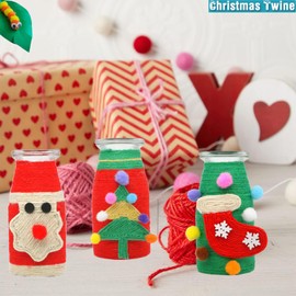 YiYFiT Colorful Jute Twine, 12 Rolls 328 Yards Twine String 2mm 3Ply Jute Rope for Gift Wrapping DIY Bottles Lightings,Picture Display,Gardening-25m Each Color