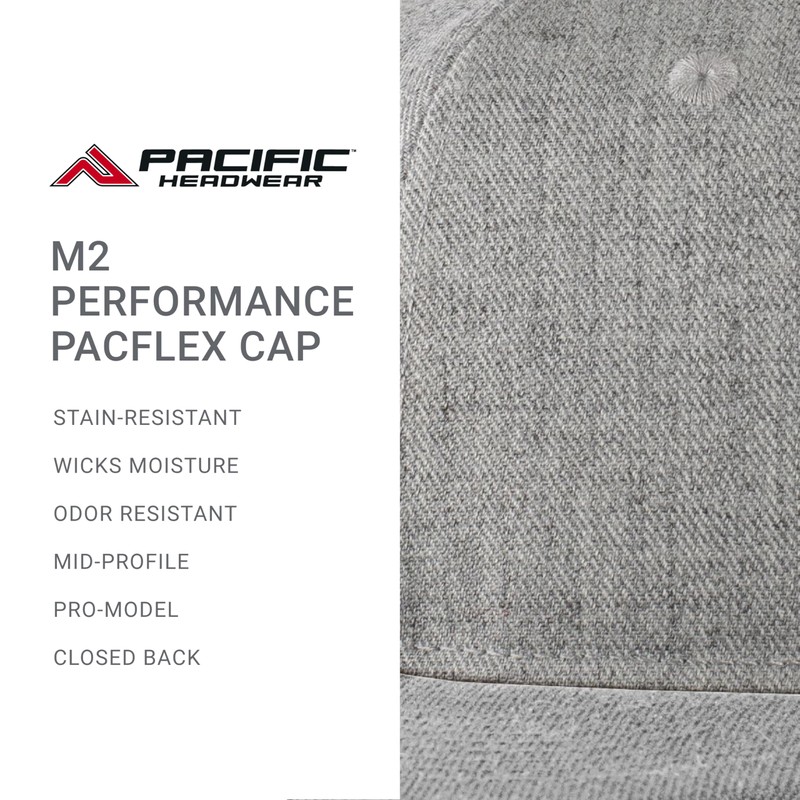 Pacific Headwear Standard M2 Performance Pacflex Cap, Graphite