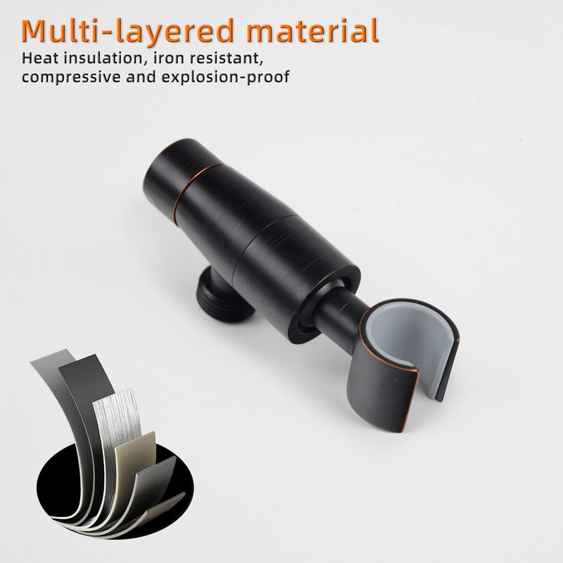 KAPHOME Shower Head Holder,All Metal Handheld Shower Head Holder,Adjustable Shower
