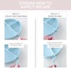 DropLess Plate, Silicone Suction Plates for Baby With Utensil Attachment,