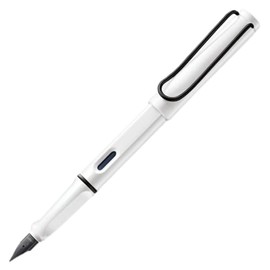 LAMY L19WTB-EF Fountain Pen, Extra-Fine Point, Safari White Black Clip, Exclusively