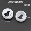 16 Pieces Round Type Keyhole Shelf Brackets Hangers, Screws Plastic