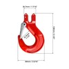 QWORK Clevis Slip Hook with Latch, 4 Pack, 3/8", 4400