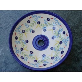 The SinkWorks Star Thistle Hand-Painted Ceramic Vessel Sink