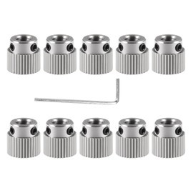 DIANN 10pcs 36 Teeth Extruder Drive Gear Wheel Stainless Steel Extruder Gear Compatible with 3D Printer Ender 3 V2/ Ender 3/ Ender 3 Pro/Ender 5/ CR-10/10S 20/20 Pro