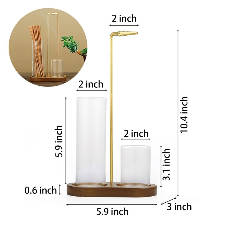 2 in 1 Incense Holder for Sticks, Anti-Ash Flying Incense