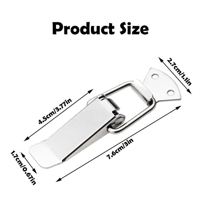 4 PCS Stainless Steel Tension Clasp Small Spring Loaded Toggle