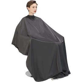 Giitoo Hairdressing Cape for Children and Adults Hairdressing Cloak Cutting Cloth Hair Apron, Black