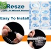 Resze 24 PCS Shower Curtain Rings, Plastic Clear Shower Curtain