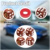 MEAJOO 4PCS Pearl Pattern Dice Tire Valve Stem Caps, Leak-Proof