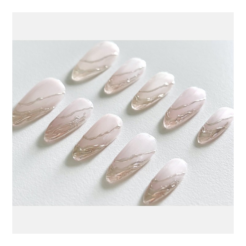 [Calm] Handmade nail tips - Coffin / [고요 Calm] 수제네일팁