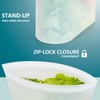 8-Pack Reusable Silicone Food Storage Bags, 100% Silicone Stand-Up Wide-Open