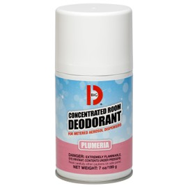 Big D 475 Concentrated Room Deodorant for Metered Aerosol Dispensers, Plumeria Fragrance, 7 oz (Pack of 12) - Air freshener ideal for restrooms, offices, schools, restaurants, hotels, stores