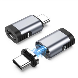 USB TYPE-C Converter Adapter, Flat Magnet, USB 3.1, 40Gbps, PD140W, 4K/60Hz, USB C Type C Converter Adapter, 24 Pins, Thunderbot3, Fast Charging, Magnet, Dustproof, Compatible with MacBook Pro/Air/Pad