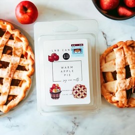 3 Pack Warm Apple Pie Scent Made in USA Fragrance Wax Melts Luxury Premium Soy 3 2.4 ox Clean Ingredients Long Lasting