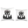 Wild Retro Vintage ROBOT Sci Fi Boy Kid Throw Pillow