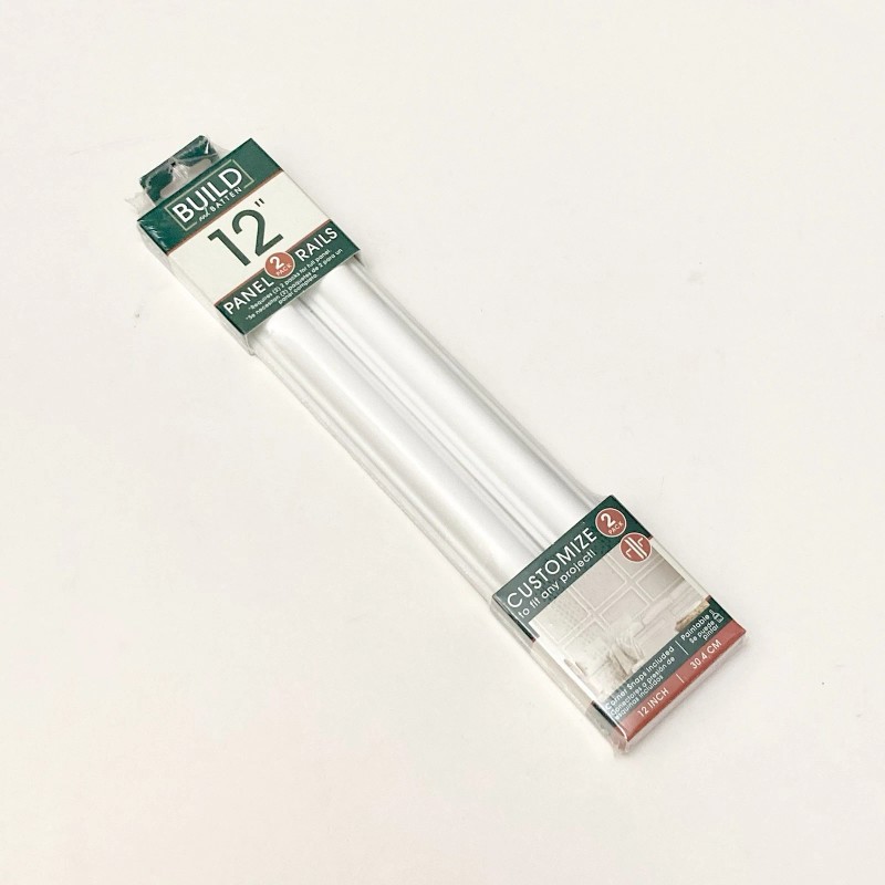 Build and Batten 2-Pack 12" Wall Panel Rail Kit White