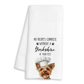 BAYOGITA Yorkshire Terrie Gifts Kitchen Towels Decorative, Yorkie Gifts for Women Yorkie Lovers Dish Tea Towels for Kitchen Drying, Yorkshire Terrie Dog Hand Towels, 16x24 Inch