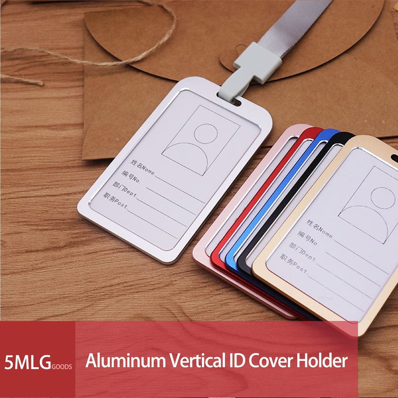 Metal ID Badge Holder for Women Men 5mlggoods Aluminum Retractable