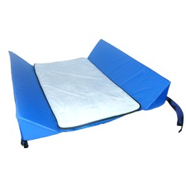 Skil-Care Bed Support System, 32" L x 34" W x 6" H, Attached 30-Degree Bolsters, Nylon Bottom & Pad - Pressure Relief, 556020