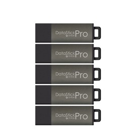 Centon DataStick Pro USB 3.0 Flash Drive 32GB x 5, Charcoal Metallic (S1B-U3P31-32G-5)
