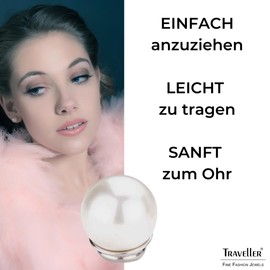 Traveller Women's Clip Earrings, 10 - 20 mm, Various Colours, 10mm, Pearl, Created pearl